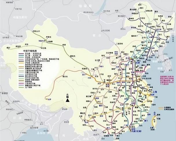 中国铁路网地图全图