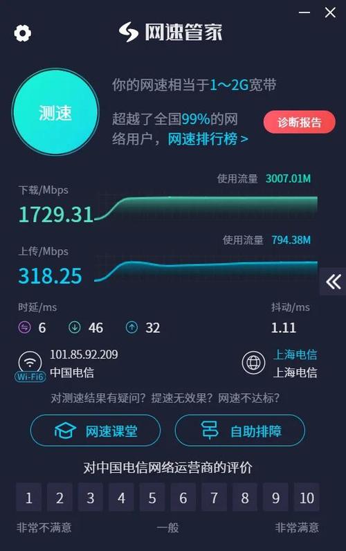 中国电信网上测速缩略图