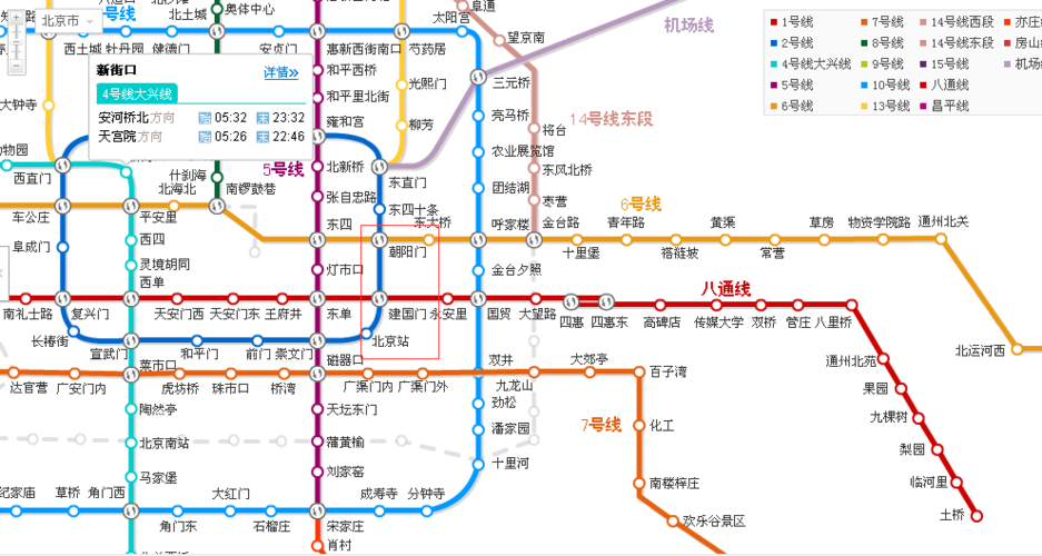 北京地铁6号线站点明细缩略图