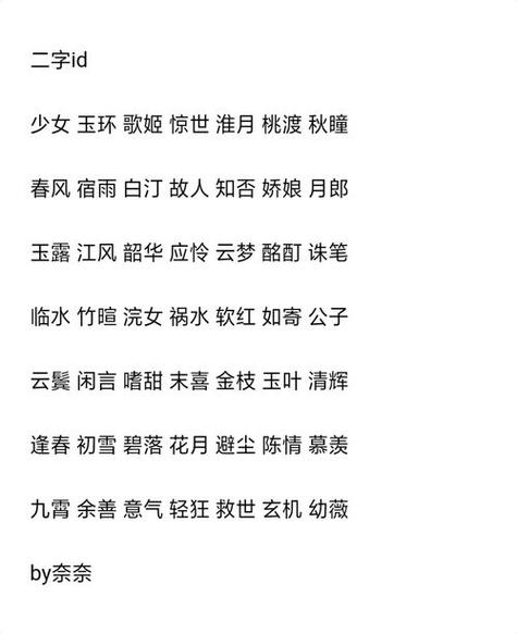 又撩又欲二字ID女生缩略图