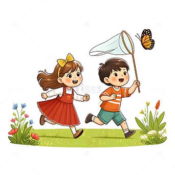 捉蝴蝶图片图标