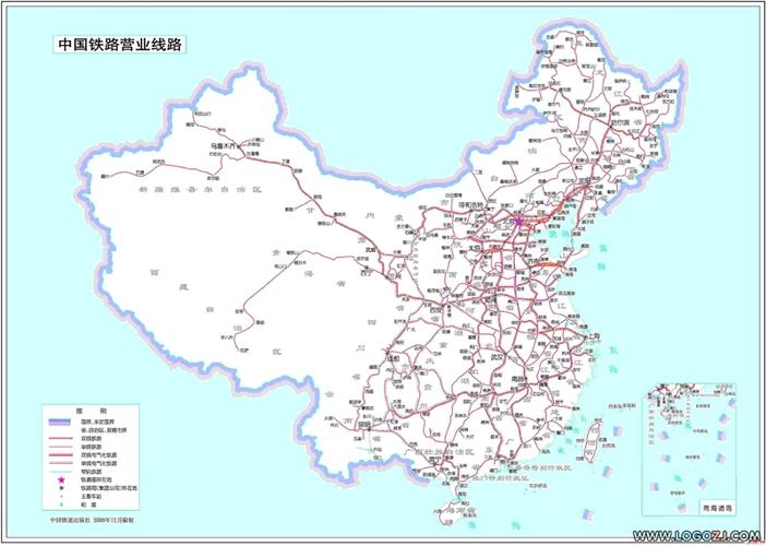 全国铁路线路示意图缩略图