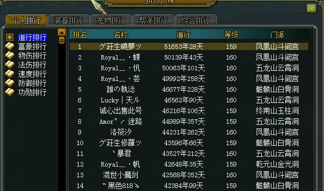 问道2016年道行排行榜缩略图