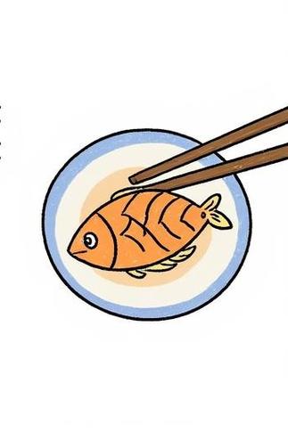 一盘鱼简笔画简单又漂亮缩略图