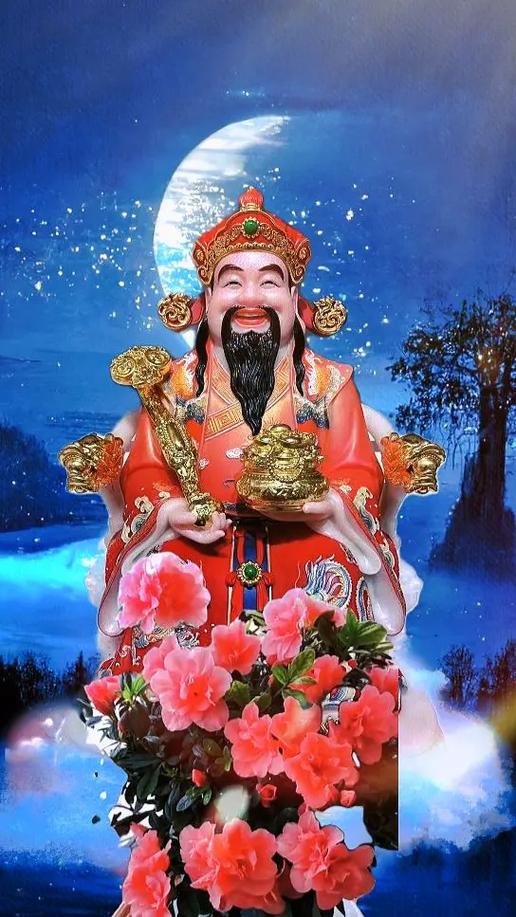 蓝色财神图片大全缩略图