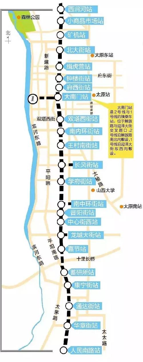 太原地铁2号线全程站点缩略图