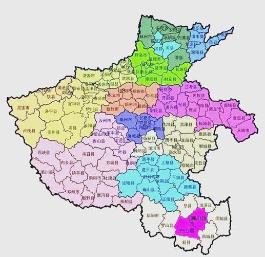 河南省各县市地图缩略图