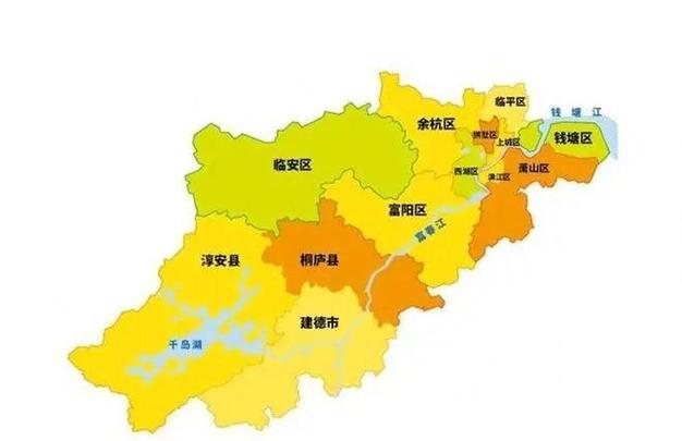 杭州市区地图 八区缩略图