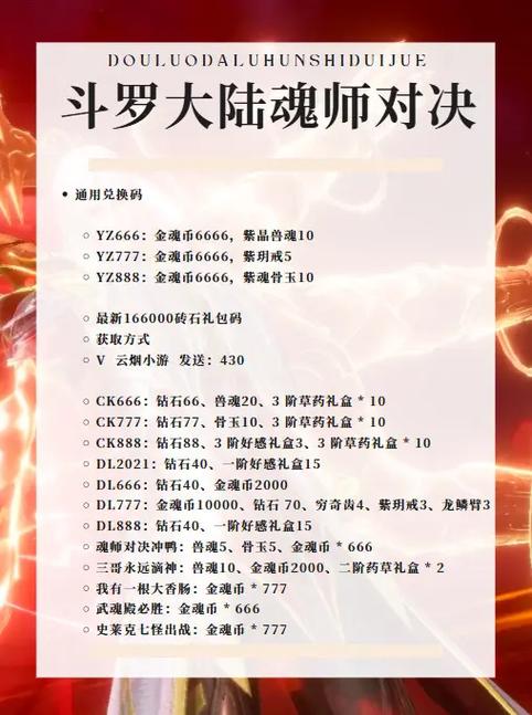 斗罗大陆h5礼包码大全缩略图