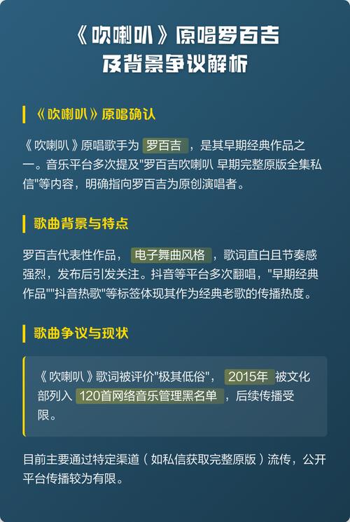 《吹喇叭》原唱完整版图标
