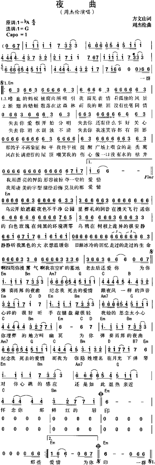 夜曲 - 周杰伦缩略图