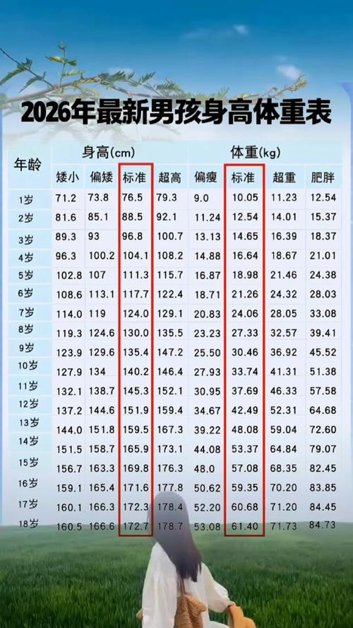 儿童年龄与身高标准对照表缩略图