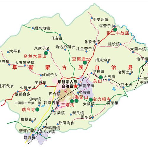 阜蒙县地图全图高清版图标