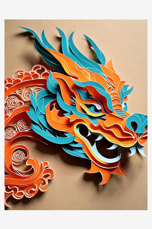 用卡纸做立体的龙缩略图
