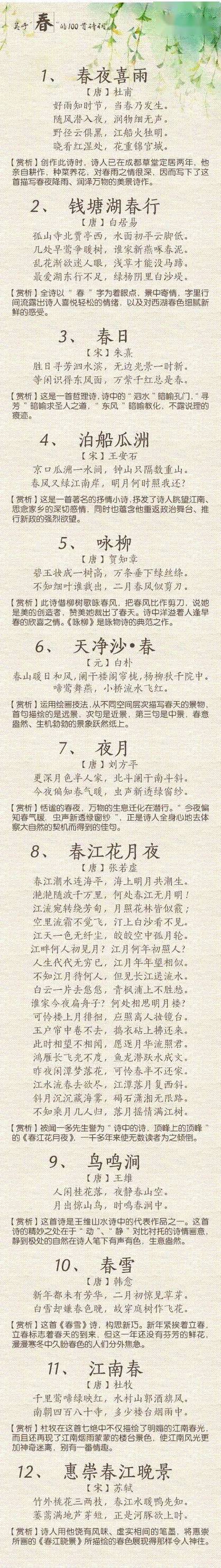 描写春天的古诗30首缩略图