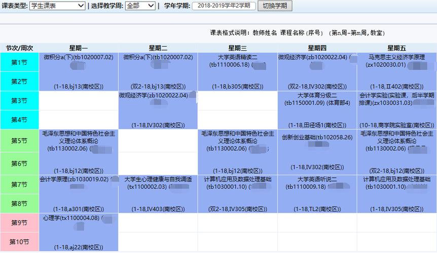西北政法大学教务处课表缩略图