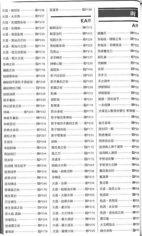 火影忍者忍术名称大全缩略图