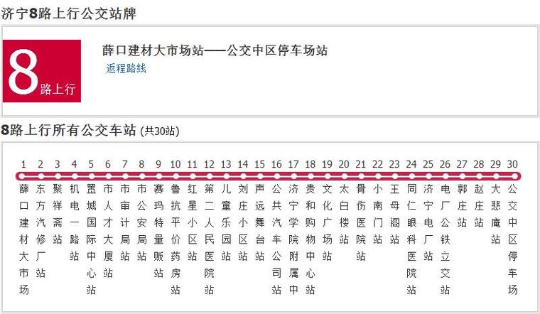 公交8路线路线查询缩略图
