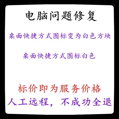 电脑桌面图标变成白色方块缩略图