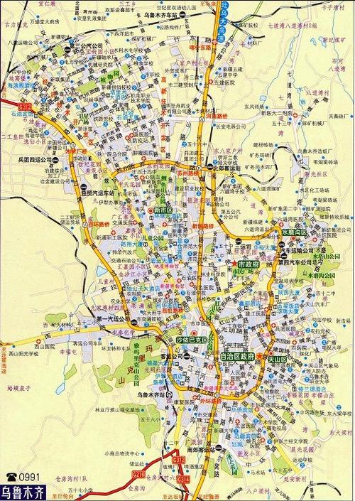 乌鲁木齐交通地图缩略图