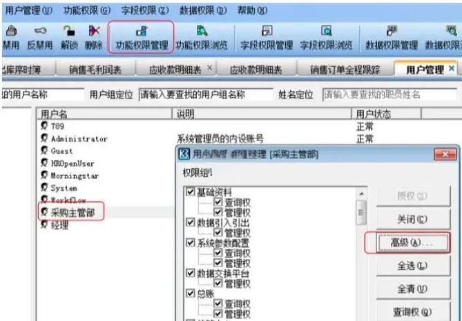 金蝶系统管理员的权限缩略图