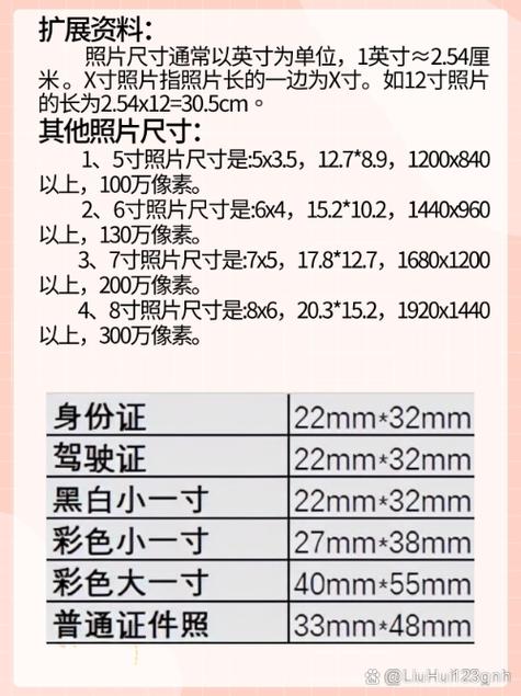 1寸和2寸照片尺寸缩略图