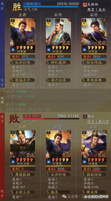 三国志11手游版配将阵容推荐
