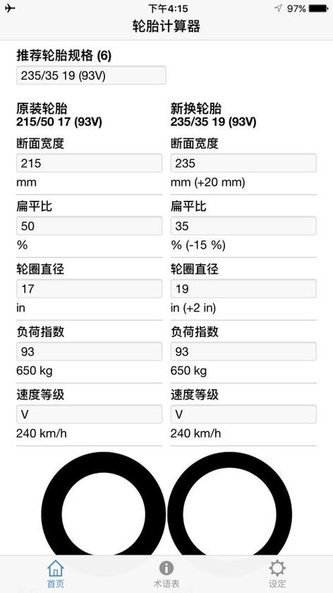 轮胎计算器安卓手机版缩略图
