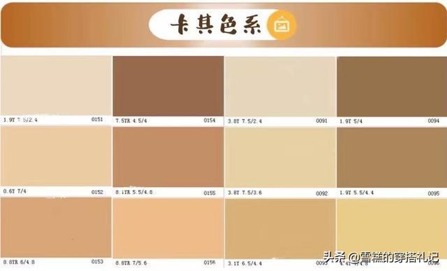 卡其色标准色卡图缩略图