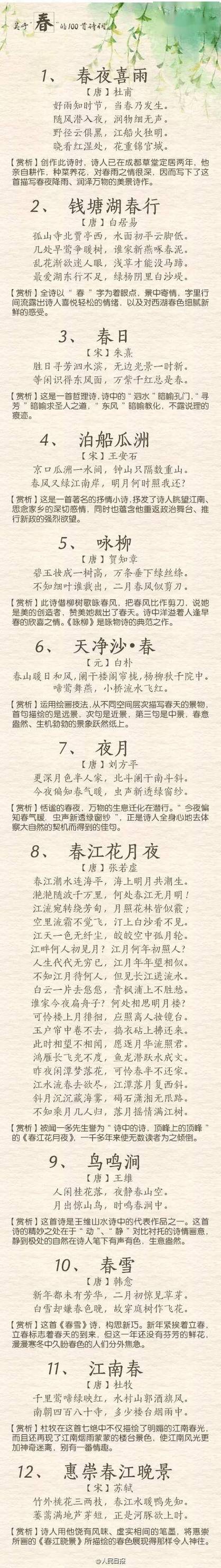 含有春字的诗句100首缩略图