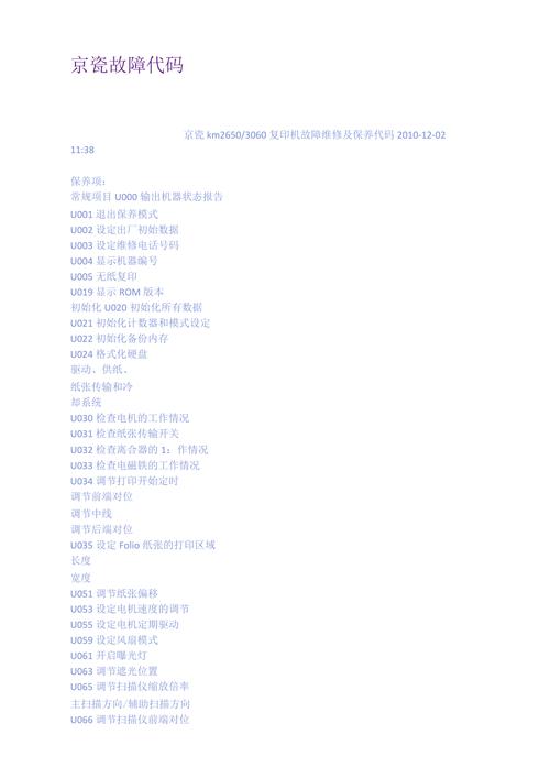 京瓷c4010故障代码游戏截图