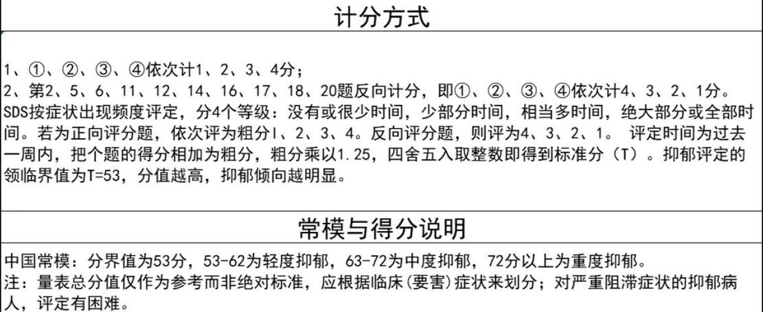 SDS评分标准缩略图