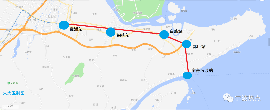 北仑1号线地铁线路缩略图
