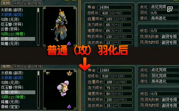 问道怎么开启宠物羽化游戏截图