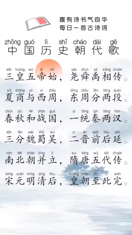 中国历史朝代顺序歌缩略图