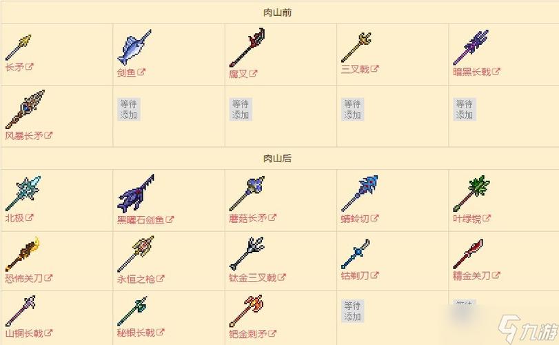 泰拉瑞亚武器品质排行缩略图