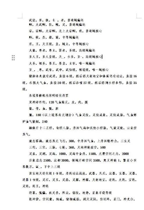 功法等级划分游戏截图
