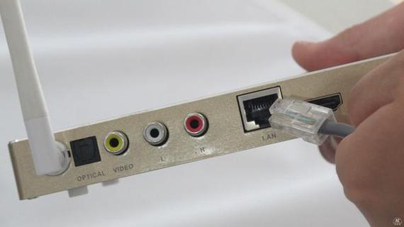 电视机顶盒与网线连接缩略图