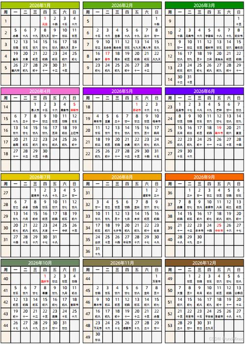 2026农历日历缩略图