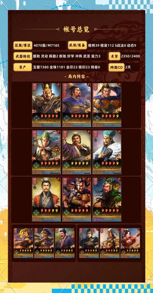 三国志战略版s1武将搭配缩略图