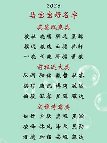 马年女孩名字大全缩略图