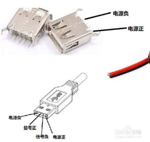 手机充电线两根线和四根线怎么接图标
