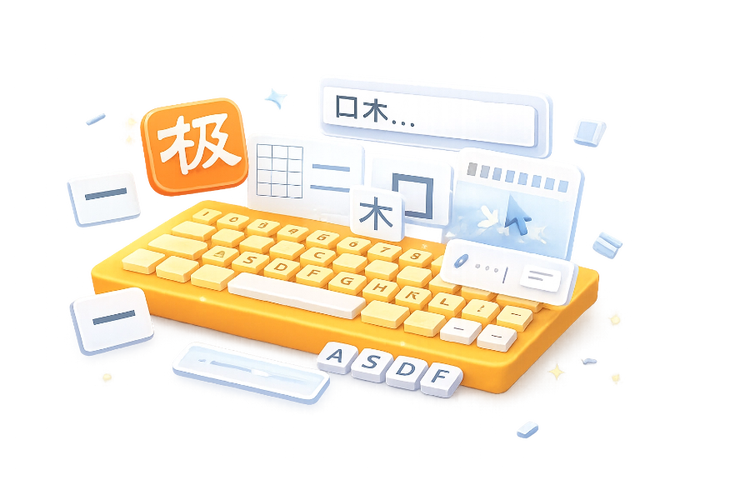极品五笔打字时不显示选字框缩略图