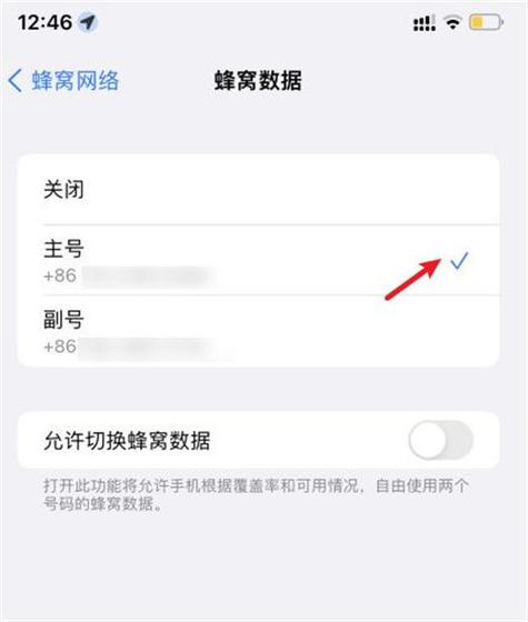iphone 双卡双待设置缩略图