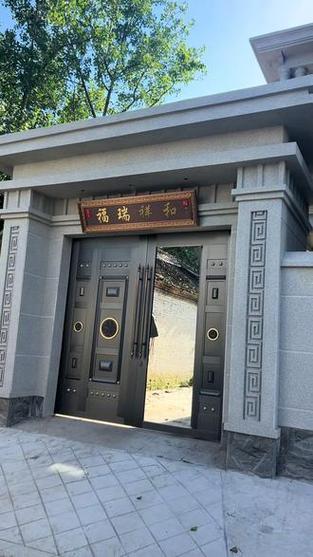 农村院墙大门门楼门头图标