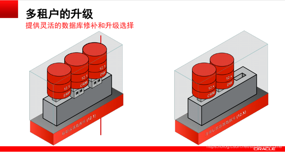 Oracle11g和12c的比较图标