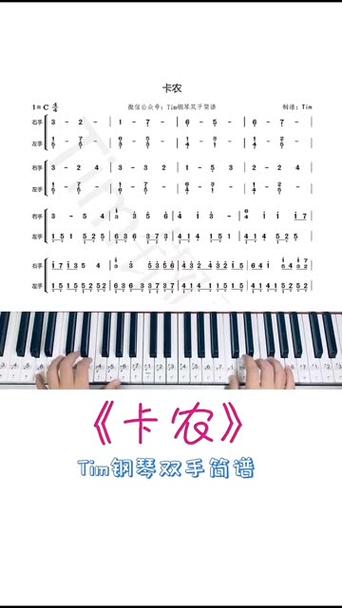 卡农钢琴曲谱 简谱缩略图