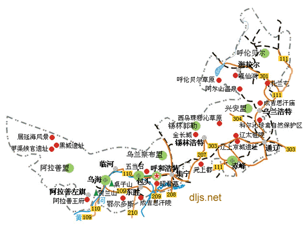 内蒙古旅游地图图标