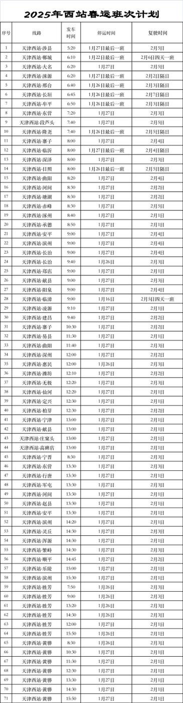 西站客运站汽车时刻表缩略图