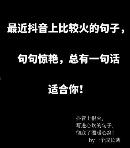 抖音容易火的句子缩略图